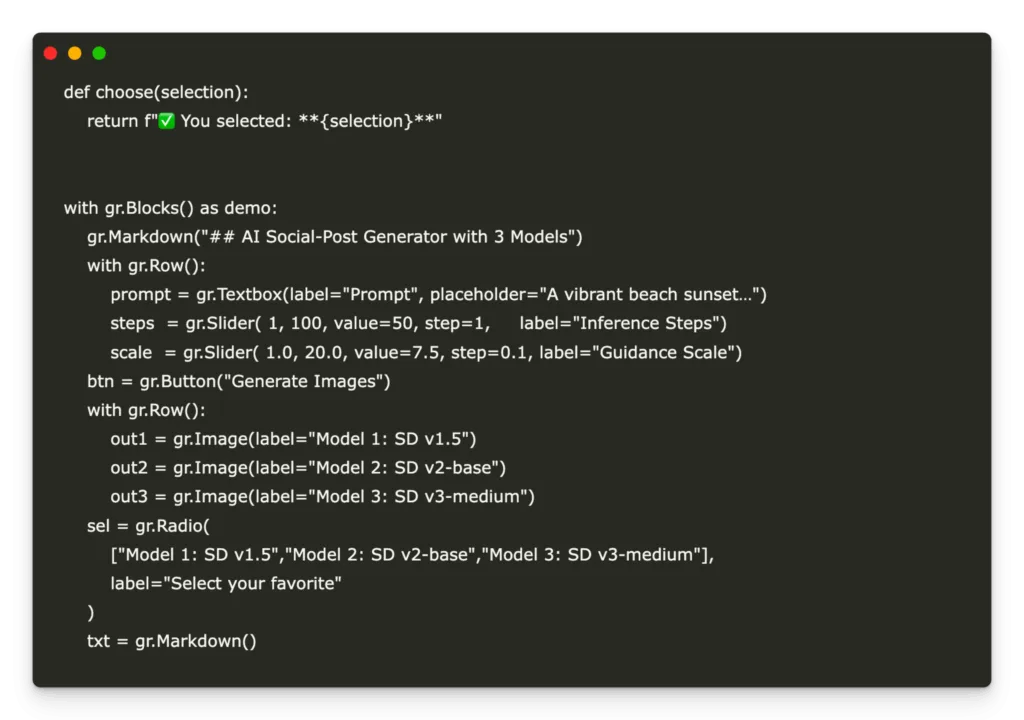 A Coding Guide to Compare Three Stability AI Diffusion Models (v1.5, v2-Base & SD3-Medium) Diffusion Capabilities Side-by-Side in Google Colab Using Gradio