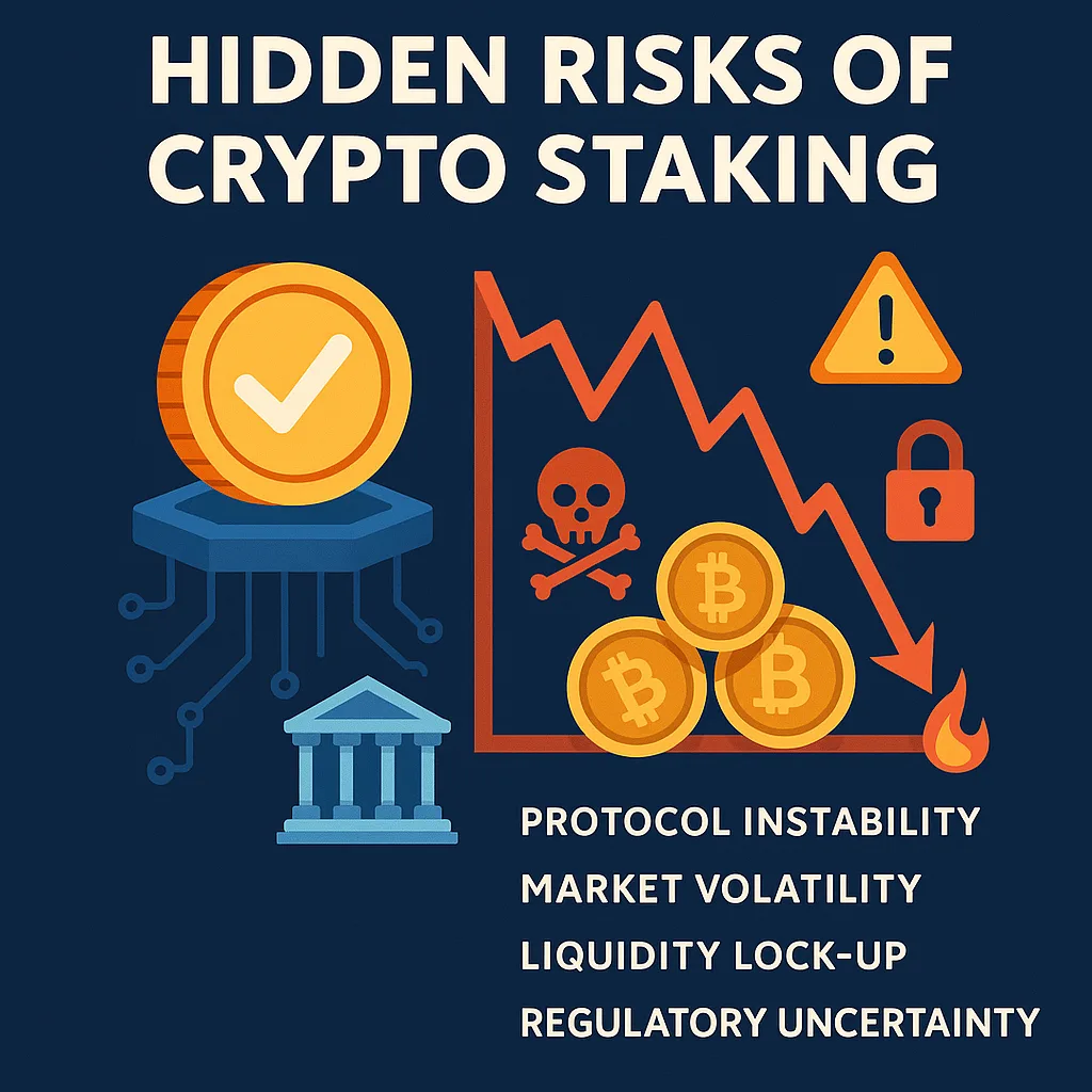 Crypto staking, Passive income, Protocol instability, Smart contract vulnerabilities, Regulatory uncertainty, Liquidity lock-ups, Cryptocurrency markets, Volatility, Tail-risk events, Hedging strategies, Bitcoin futures,
Portfolio diversification, Risk management, Proof-of-Stake, DeFi staking, Market downturns