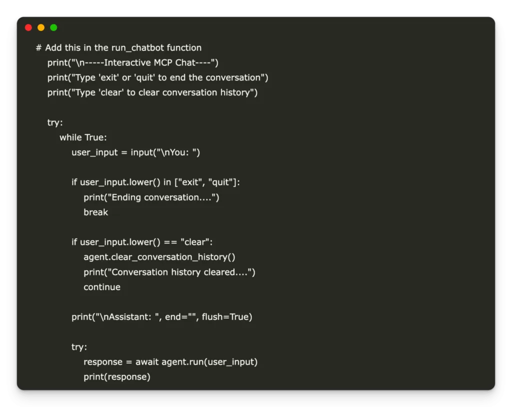 Implementing an LLM Agent with Tool Access Using MCP-Use